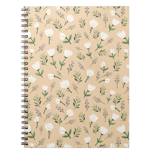 Cuaderno Minimalist white Floral (Frente)