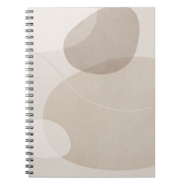 Cuaderno Minimalista Abstracto Beige