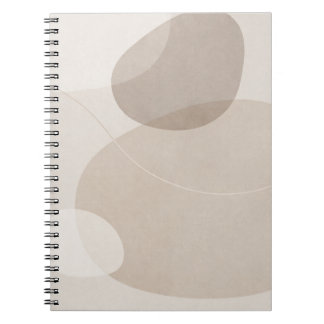 Cuaderno Minimalista Abstracto Beige
