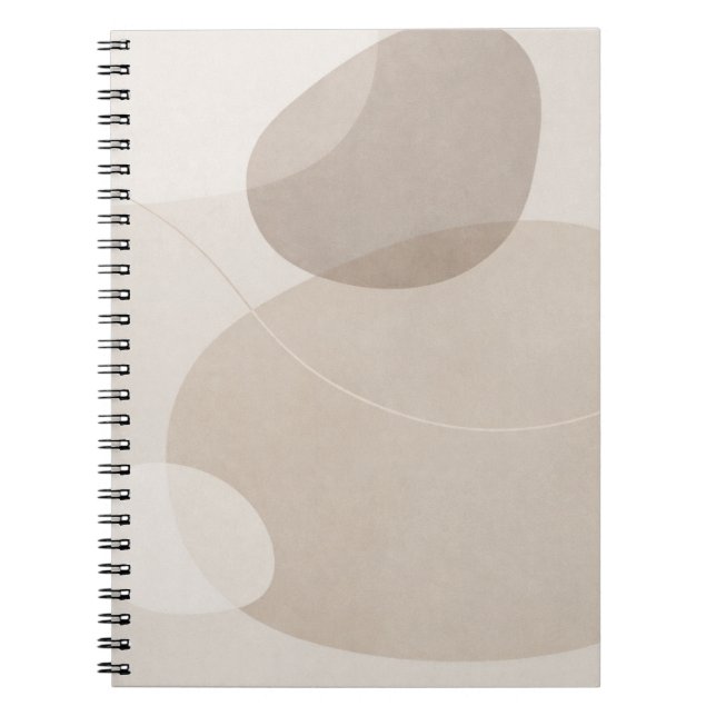 Cuaderno Minimalista Abstracto Beige (Frente)