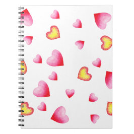 Cuaderno Minimalista acuarela romántica Corazón
