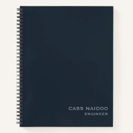 Cuaderno Minimalista azul corporativo