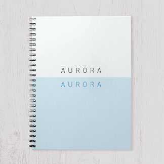 Cuaderno Minimalista Azul de Dos Tonos
