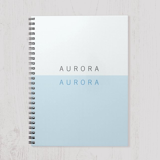 Cuaderno Minimalista Azul de Dos Tonos (Subido por el creador)