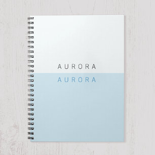 Cuaderno Minimalista Azul Dos Tonos