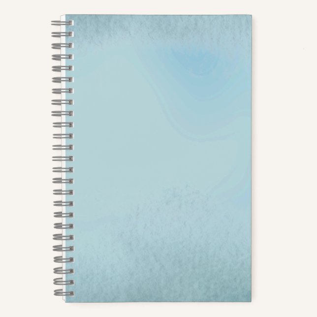 Cuaderno minimalista azul polvoriento (Anverso)