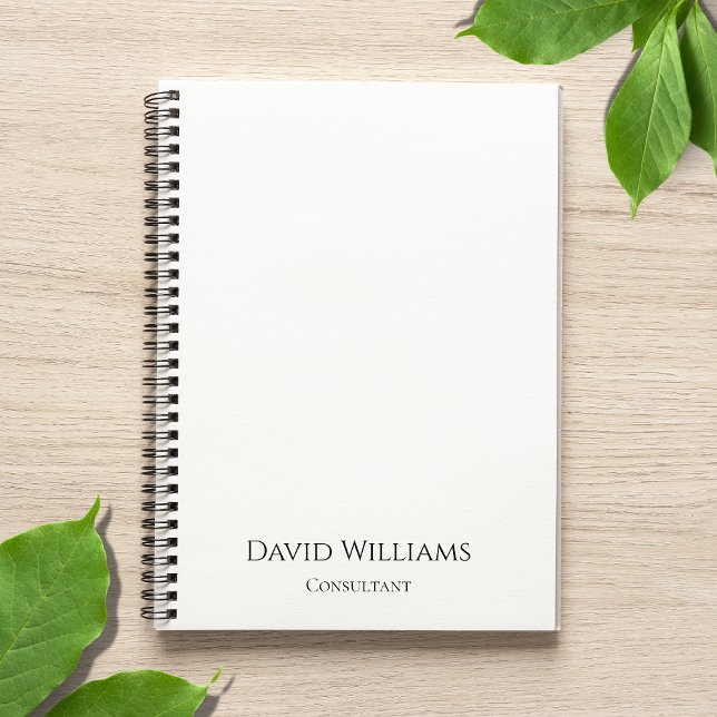 Cuaderno Minimalista Blanco Negro Simple (Subido por el creador)