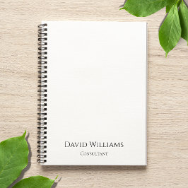 Cuaderno Minimalista Blanco y Negro Simple