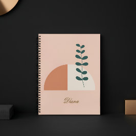 Cuaderno Minimalista Boho Abstracto Botánico