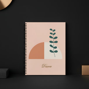 Cuaderno Minimalista Boho Abstracto Botánico