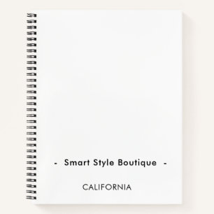 Cuaderno Minimalista Boutique de lujo blanco y negro