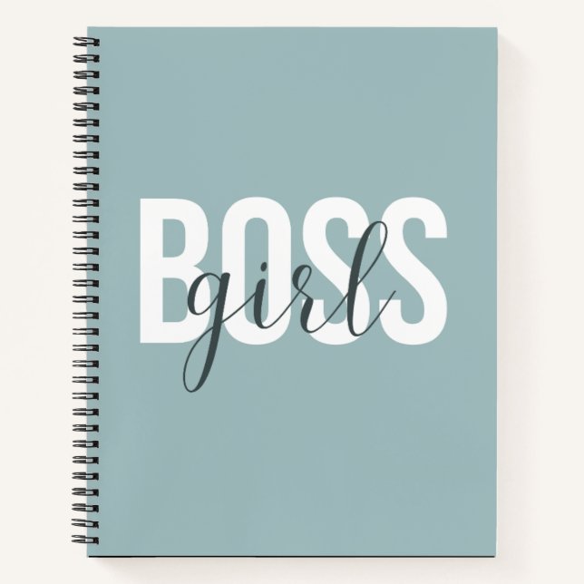 Cuaderno Minimalista Chica Jefa Verde Menta (Anverso)