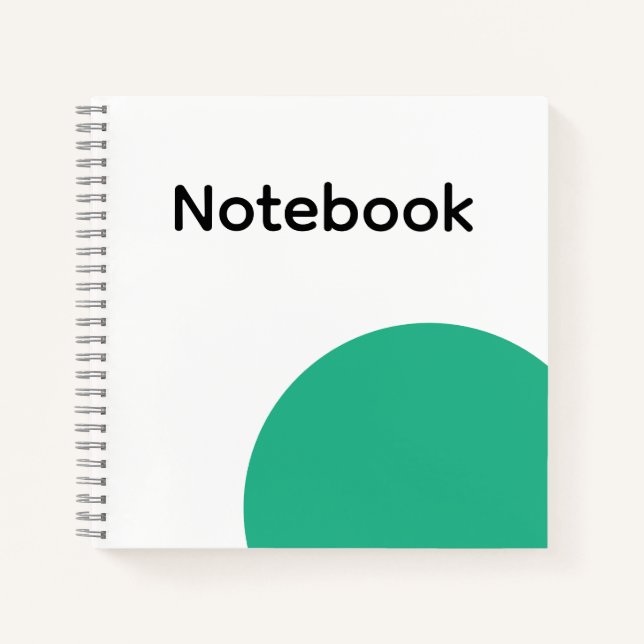Cuaderno Minimalista Círculo Verde  (Anverso)