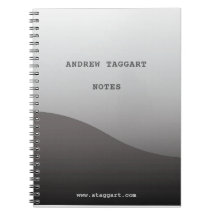 Cuaderno minimalista con diseño gris simple