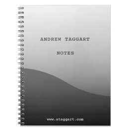 Cuaderno minimalista con diseño gris simple