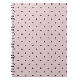 Cuaderno Minimalista Cute Suave Lunares Rosa Claro Marrón