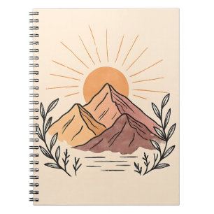 Cuaderno Minimalista de Amanecer en la Montaña – E