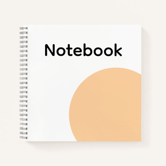 Cuaderno Minimalista de Círculo Beige (Anverso)
