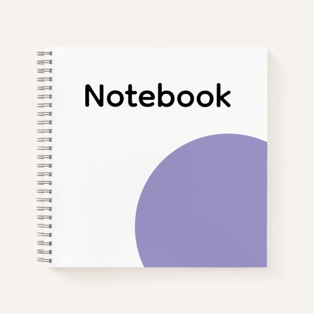 Cuaderno Minimalista de Círculo Morado (Anverso)
