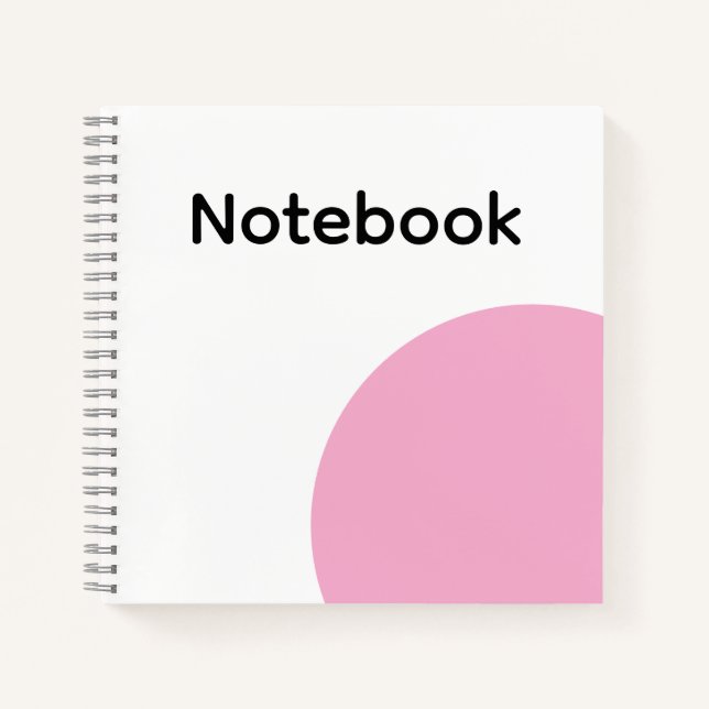 Cuaderno Minimalista de Círculo Rosa (Anverso)