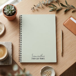 Cuaderno Minimalista Femenina | Salvia Polvorienta
