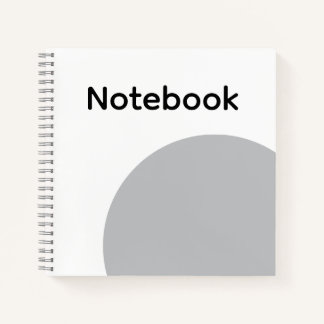 Cuaderno Minimalista Gris Círculo