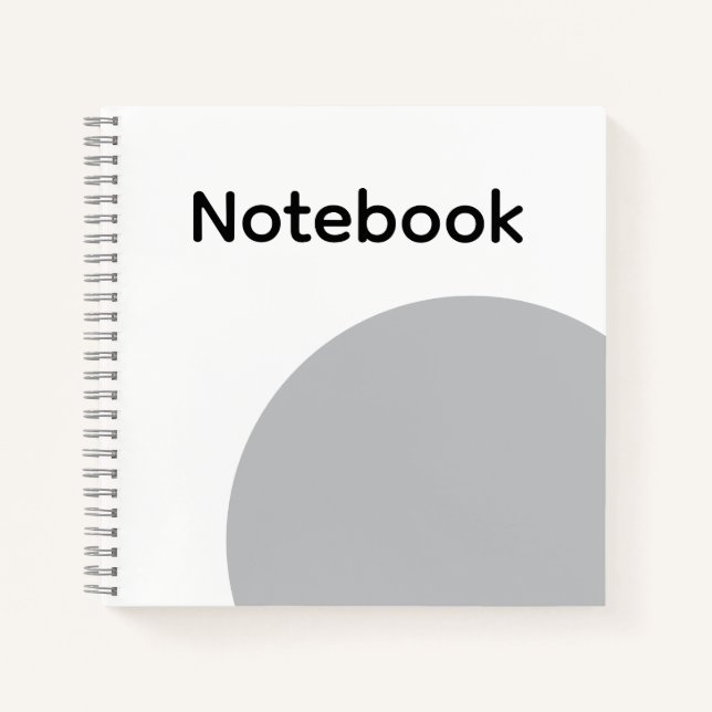 Cuaderno Minimalista Gris Círculo (Anverso)