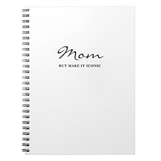 Cuaderno Minimalista Mamá Divertida Genial e Icóni (Frente)