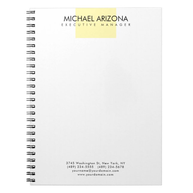 Cuaderno Minimalista Moderna Simple Llana (Frente)