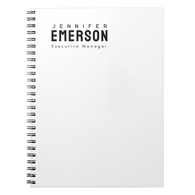Cuaderno Minimalista moderno profesional sencillo (Frente)