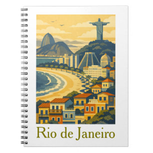 Cuaderno Minimalista Moderno Río de Janeiro Brasil Viajes
