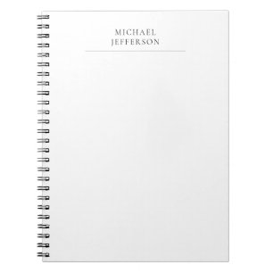 Cuaderno Minimalista moderno simple negro y blanco