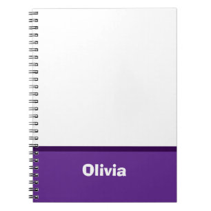 Cuaderno Minimalista nombre de banda moderna o monograma