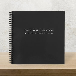 Cuaderno Minimalista nombre simple de monograma mi pequeño