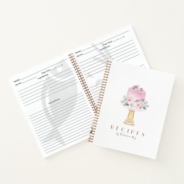 Cuaderno Minimalista | Panadería | Caterer | Pastel (Interior)