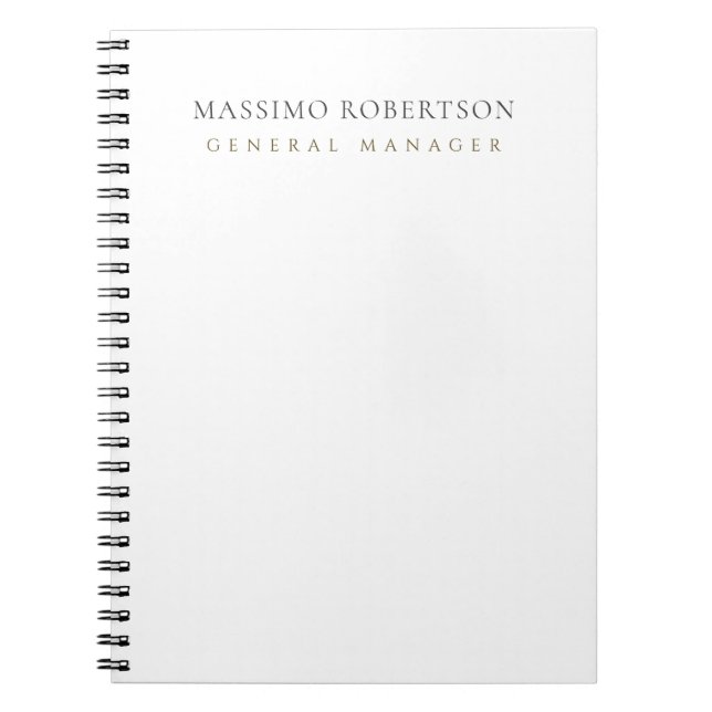Cuaderno Minimalista Plano Moderno  (Frente)