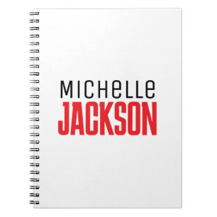Cuaderno Minimalista Plano Moderno Tu Nombre Mensaje