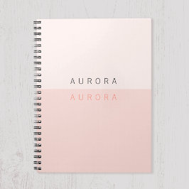 Cuaderno Minimalista Rosa Dos Tonos