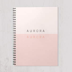 Cuaderno Minimalista Rosa Dos Tonos