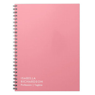 Cuaderno Minimalista rosa personalizado