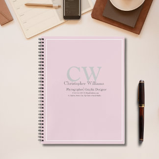 Cuaderno Minimalista rosa profesional