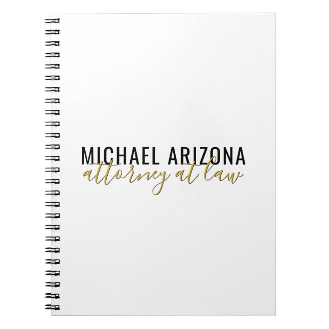 Cuaderno Minimalista simple blanco y negro (Frente)