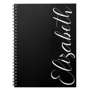Cuaderno Minimalista Tipo de letra blanco simple elegante