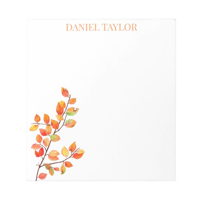 Cuaderno mínimo de hojas de otoño (Frente)