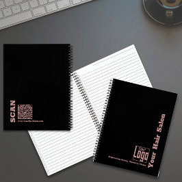 Cuaderno Mínimo motor de estilo de cabello con logotipo neg