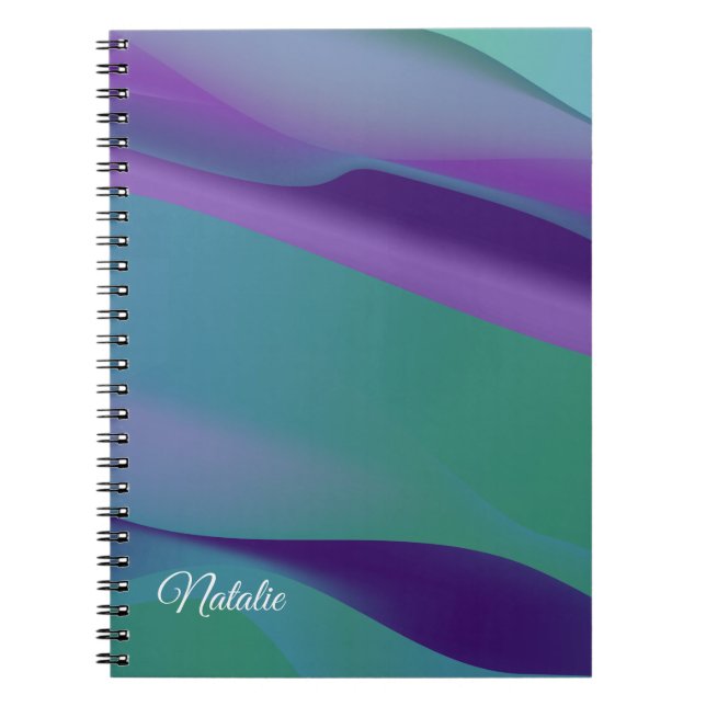Cuaderno Mínimo nombre violáceo Pólito de foto espiral (Frente)