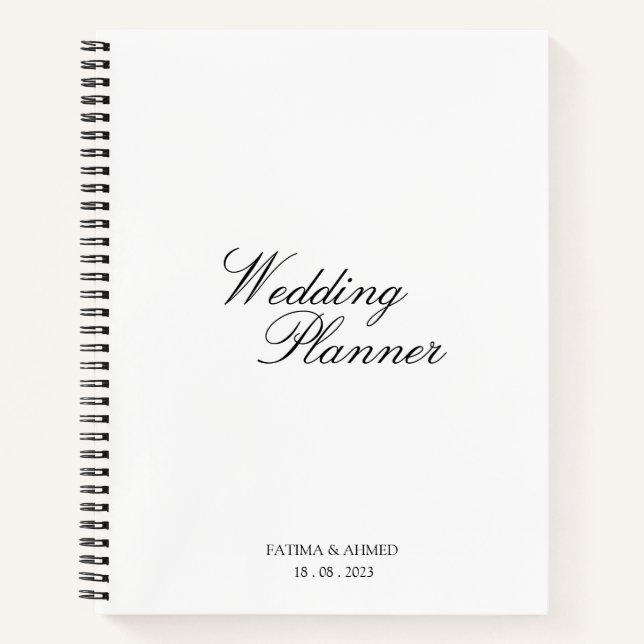 Cuaderno Mínimo planificador islámico de la boda musulmana (Anverso)
