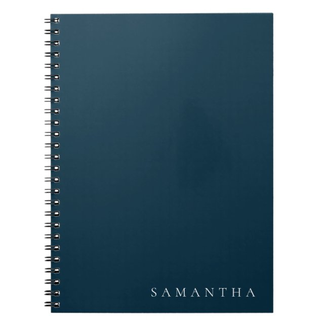 Cuaderno Mínimo Verde azulado de la Marina Moody Azul Profu (Frente)
