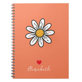 Cuaderno Mínimo y caprichoso Daisy floral de mano