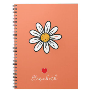 Cuaderno Mínimo y caprichoso Daisy floral de mano